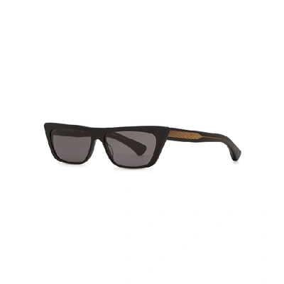 Shop Christian Roth Cr-701 Black Cat-eye Sunglasses