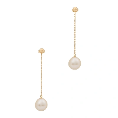 Shop Anissa Kermiche Girl With A Pearl 14kt Gold Drop Earrings