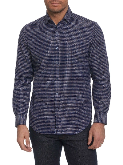 Shop Robert Graham Landen Sport Shirt Tall In Navy