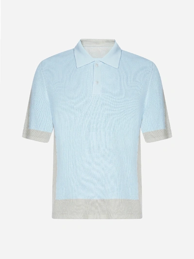 Shop Jacquemus Viscose And Cotton Knit Polo Shirt