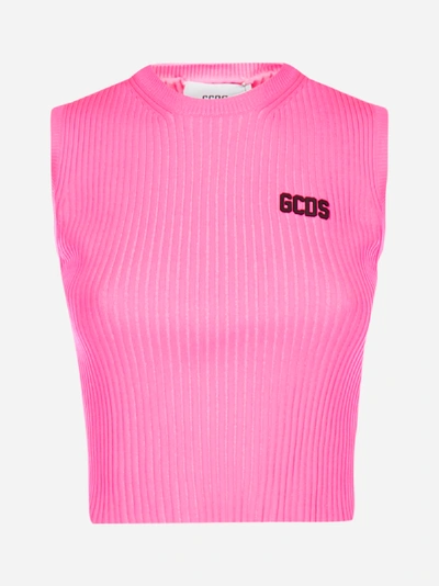 Gcds Logo-patch Ribbed Tank Top