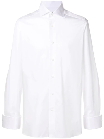 Shop Ermenegildo Zegna Classic Buttoned Shirt In White