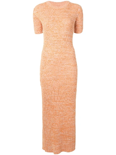 Shop Anna Quan Melina Ribbed Dress In Orange