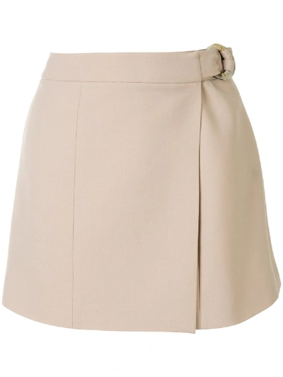 Shop Anna Quan Xanthe Tailored Mini Skirt In Brown