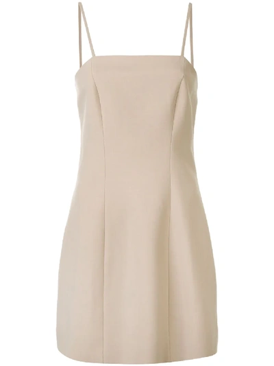 Shop Anna Quan Kennedy Tailored Slip Dress In Brown