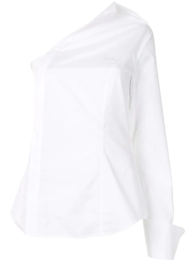 Shop Anna Quan 'evie' Bluse Im Deconstructed-look In White