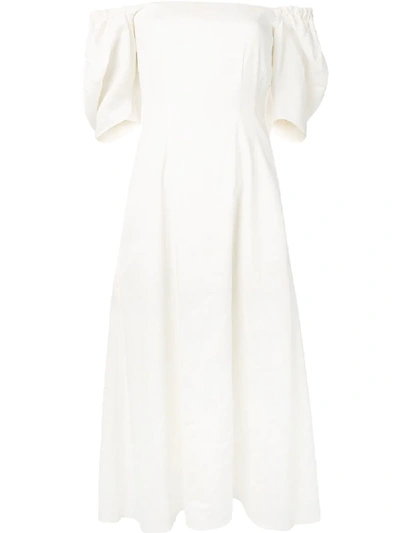 Shop Anna Quan Off-the-shoulder Aura Dress In White