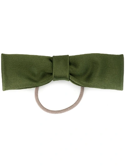 Shop Le Monde Beryl Bow Hair Tie In Green