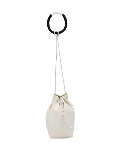 Shop Jil Sander Pouch Style Bracelet Bag In White