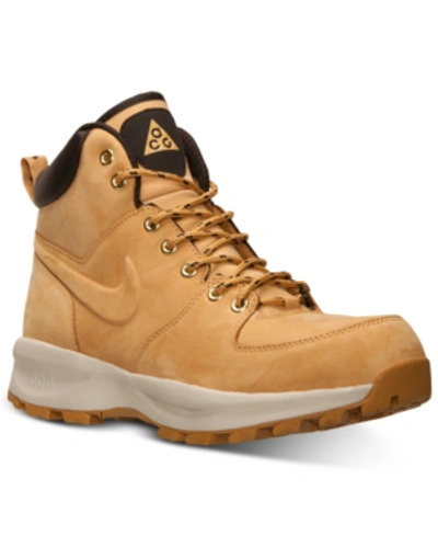 Shop Nike Men's Manoa Leather Boots From Finish Line In Haystac