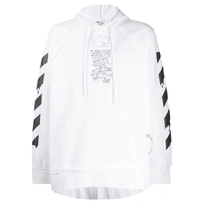 Pre-owned Off-white Dripping Arrows Incompiuto Hoodie White/multicolor