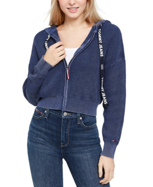 tommy jeans cropped hoodie