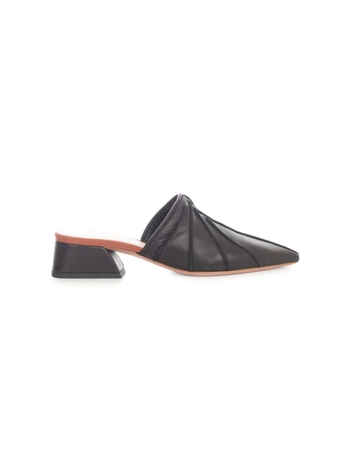 Shop Anna Baiguera Pointed Slippers Nappa In Natur Black