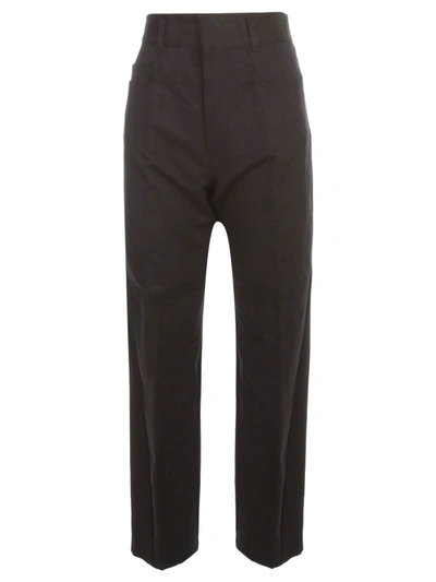 Shop Haider Ackermann Trooper Jeans Linen And Wool In Nero