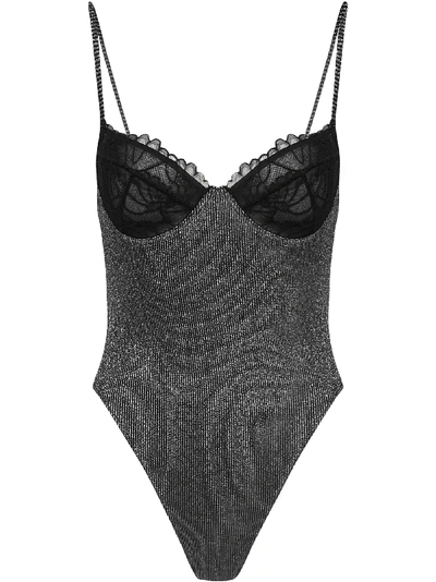 Shop Suahru Aria Swimsuit In Black