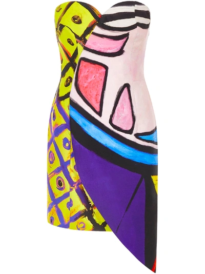 Shop Moschino Dress In Multicolore