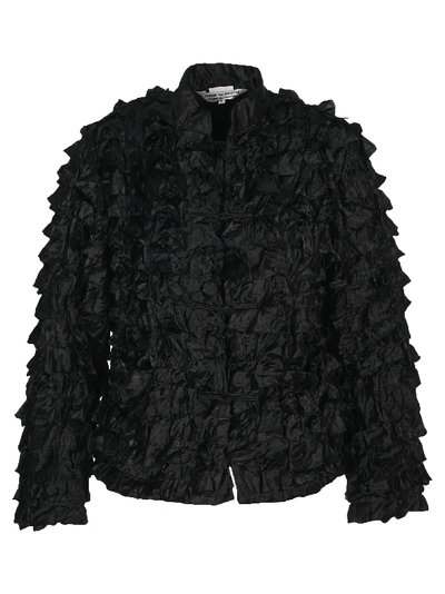 Shop Comme Des Garçons Comme Des Garçons Frill Jacket In Black