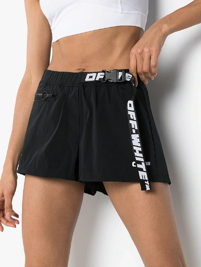 Shop Off-white Active Running Shorts In Black