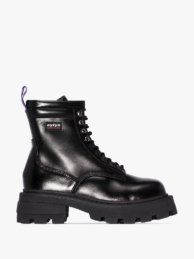 Shop Eytys Black Michigan Chunky Ankle Boots