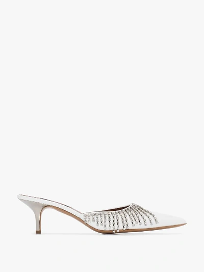 Shop Area White 50 Crystal Fringe Pumps