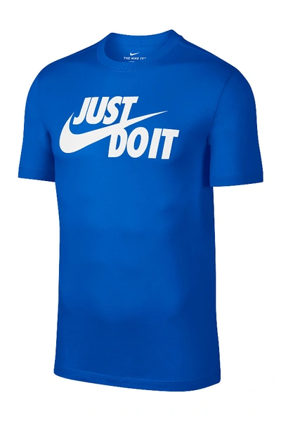 Shop Nike Just Do It Swoosh Graphic T-shirt In 480 Gamerl/white