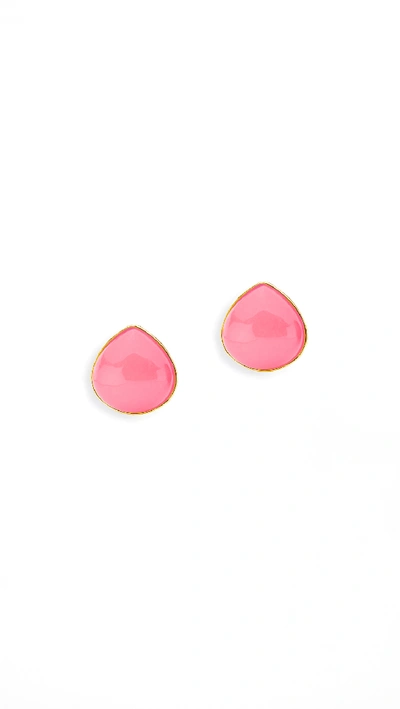 Shop Kate Spade Pearl Drops Studs In Pink