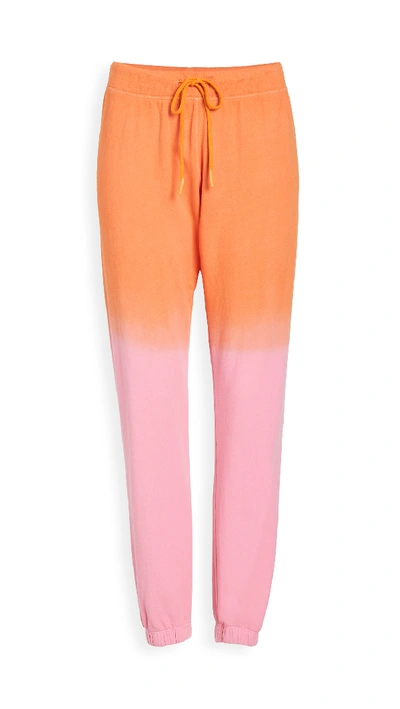 Shop Splits59 Charlie Sweatpants In Nectarine/pink Dip Dye