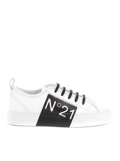 Shop N°21 Gymnic Sneakers In White And Black
