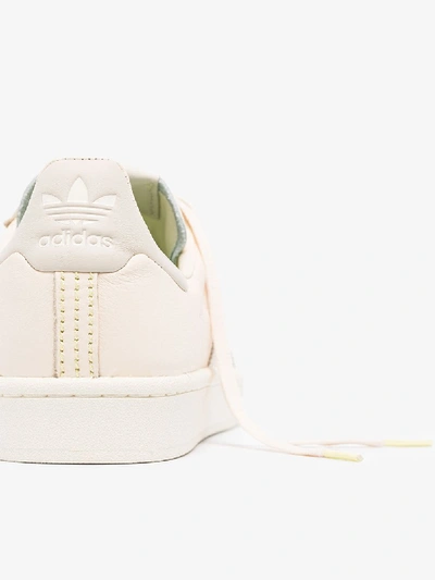 Shop Adidas Originals X Pharrell Williams Neutral Campus Leather Low Top Sneakers In Neutrals