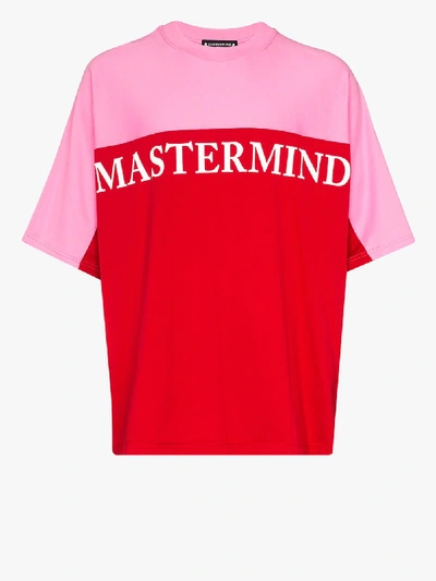 Shop Mastermind Japan Logo Print Cotton T-shirt In Pink