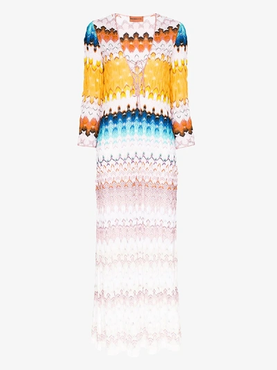 Shop Missoni Crochet Knit Kaftan In White