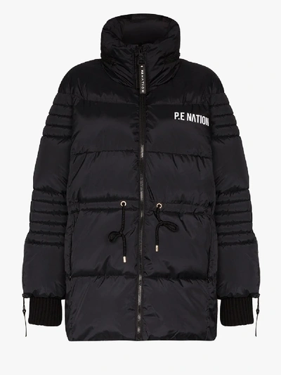 Shop P.e Nation Full Court Puffer Jacket In Black