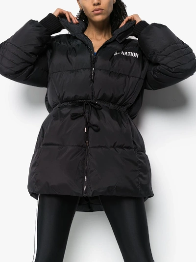 Shop P.e Nation Full Court Puffer Jacket In Black