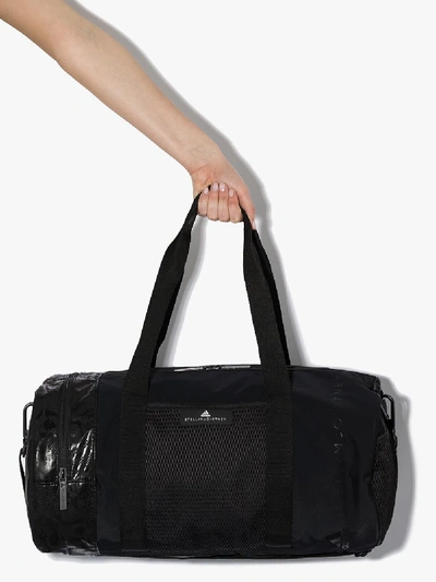 Shop Adidas By Stella Mccartney Black Cylinder Zip-up Gym Bag