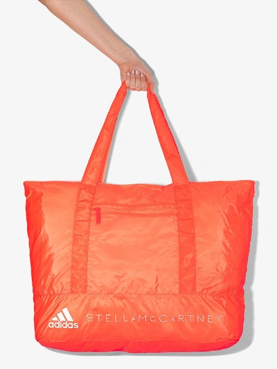 Shop Adidas By Stella Mccartney Orange Gym Tote Bag