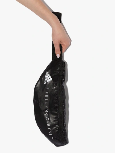 Shop Adidas By Stella Mccartney Black Logo Cross Body Bag