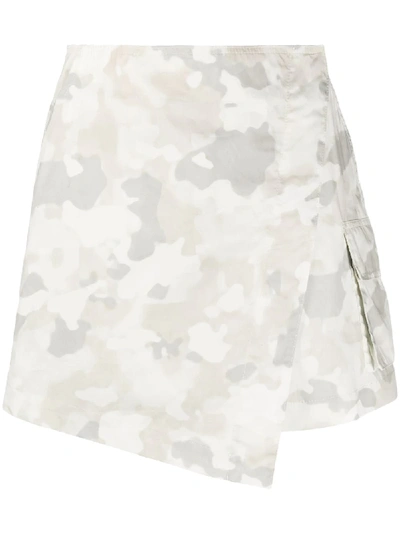 Shop Pinko Camouflage-print Skorts In White