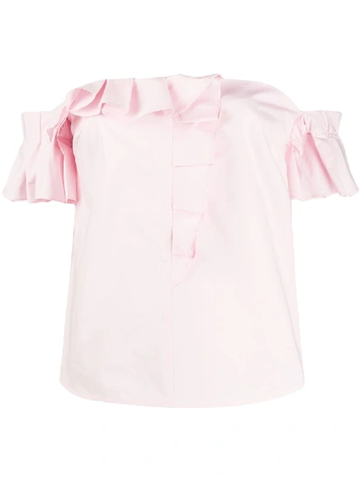 Shop Pinko Off-the-shoulder Top In Pink