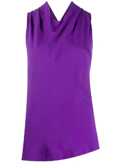 Shop Pinko Crossover Back Top In Purple