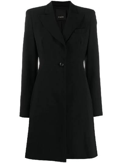 Shop Pinko Single Breasted Tailored Coat In Black