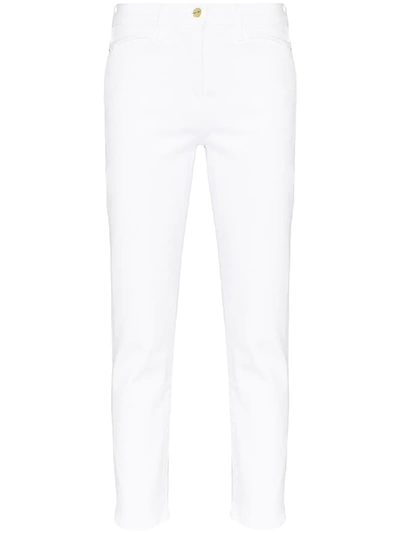 Shop Frame Le High Straight-leg Jeans In White