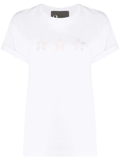 Shop 8pm Star-print Logo T-shirt In White