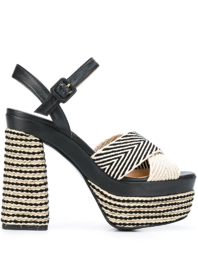 Shop Castaã±er Analia Platform 140mm Sandals In Black