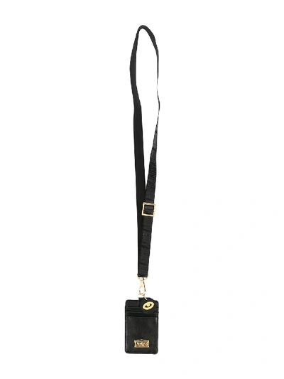 Shop Aries Lanyard Card Holder In Black