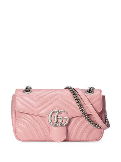 Shop Gucci Gg Marmont Shoulder Bag In Pink