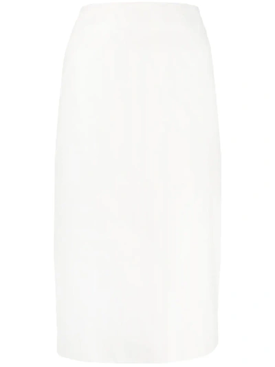 Shop Valentino Mid-length Skirt In White