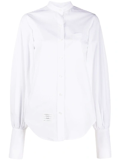 Shop Thom Browne Bishop Sleeves Shirt In White