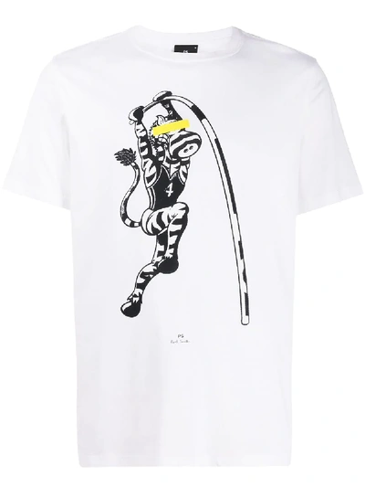 PS BY PAUL SMITH ZEBRA-PRINT ORGANIC COTTON T-SHIRT 