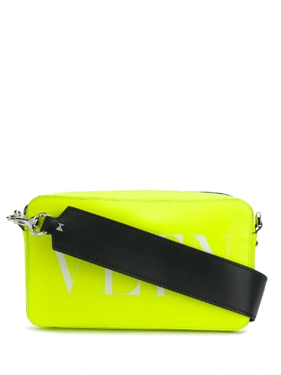 Shop Valentino Vltn Crossbody Bag In Yellow