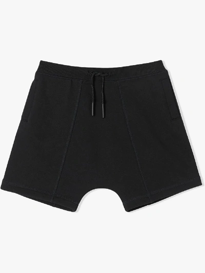 Shop Burberry Logo Tape Track Shorts In Black